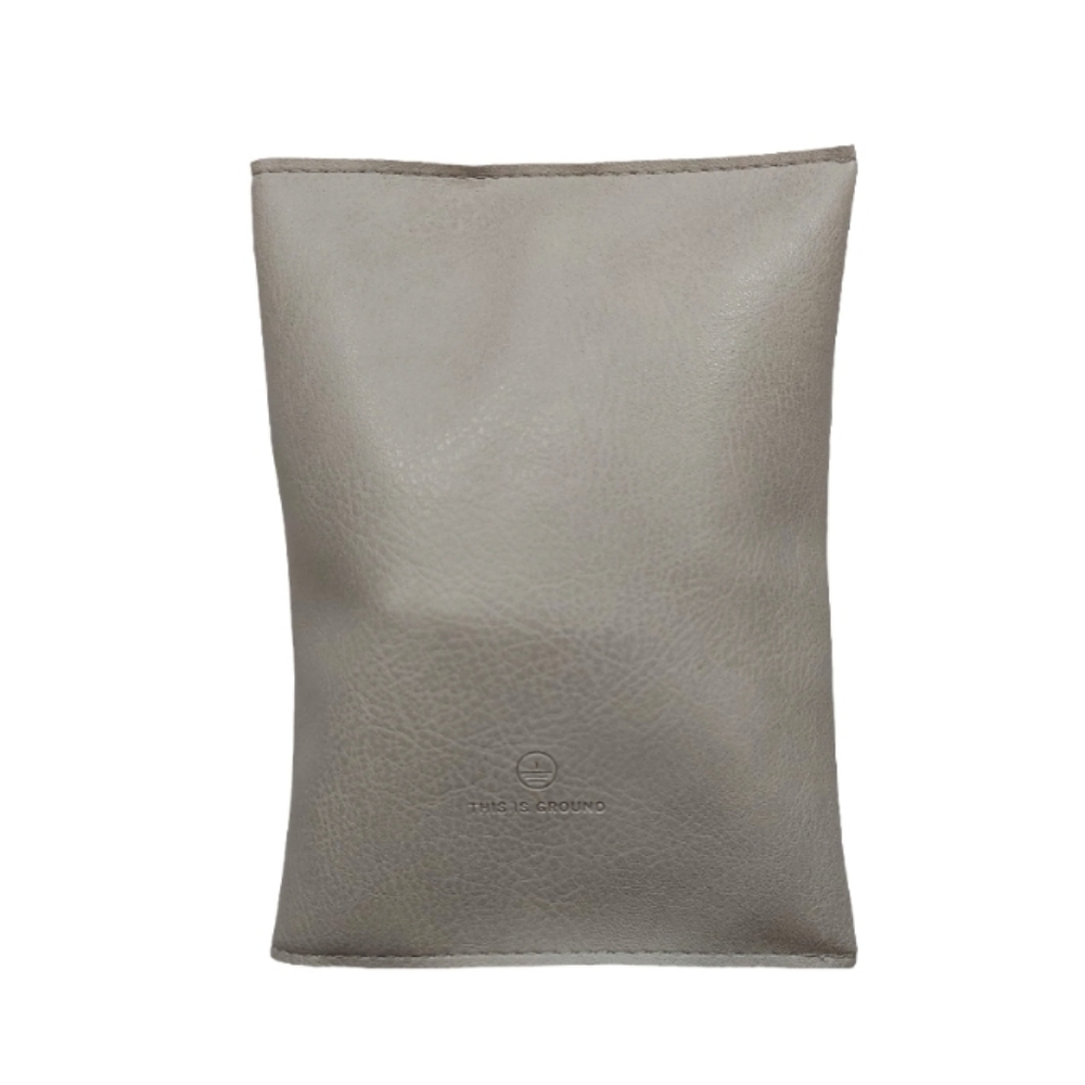 Cosmetic Pouch Business Class Travel Amenity Kit Snap Closure Gray